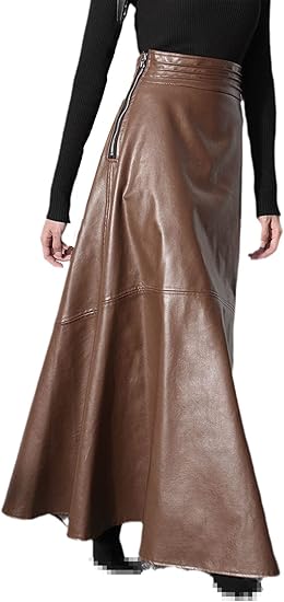 Chic Vintage Maxi Leather Skirts