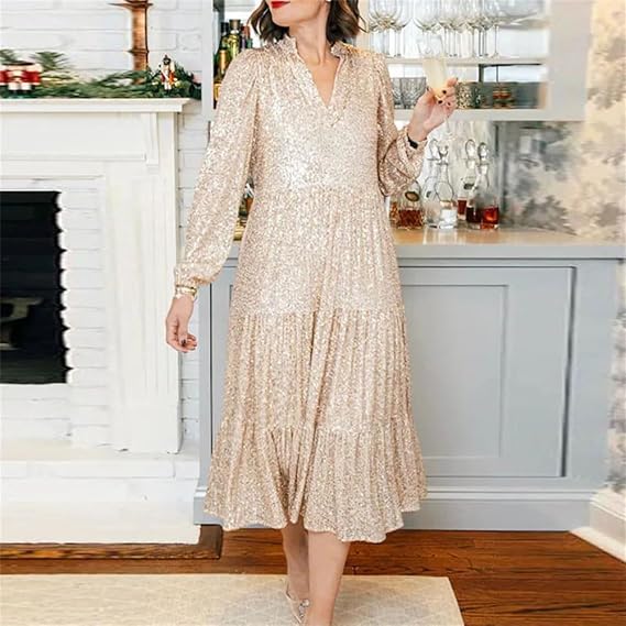 Sable Midi Sequin Dress