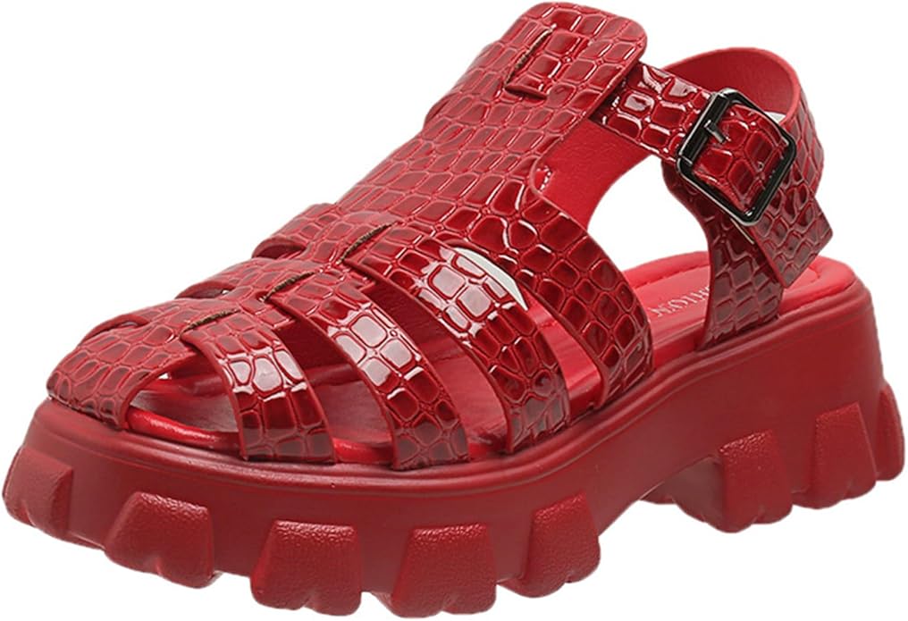Omeslike Platform Roman Sandals