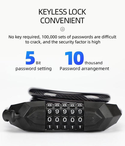 COOLBABY 5 Digit Combination Bicycle Locks
