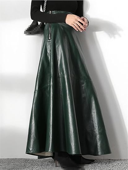 Chic Vintage Maxi Leather Skirts