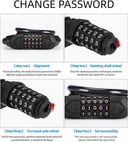 COOLBABY 5 Digit Combination Bicycle Locks