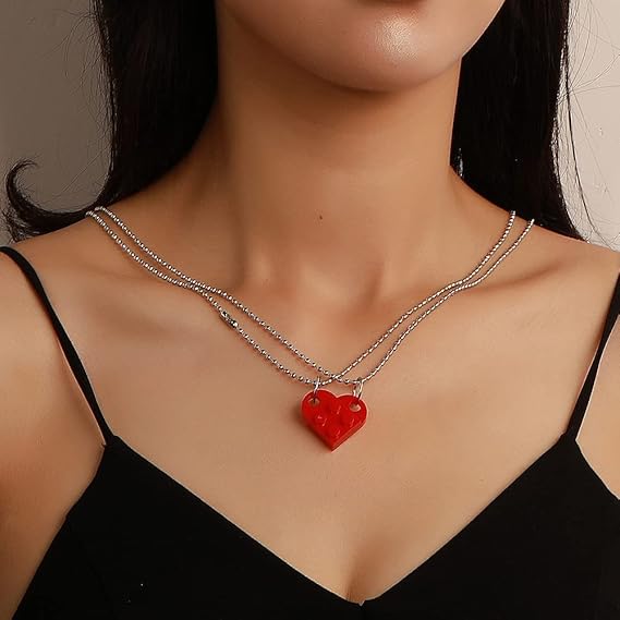 Heart Shaped Lego Pendant Necklaces