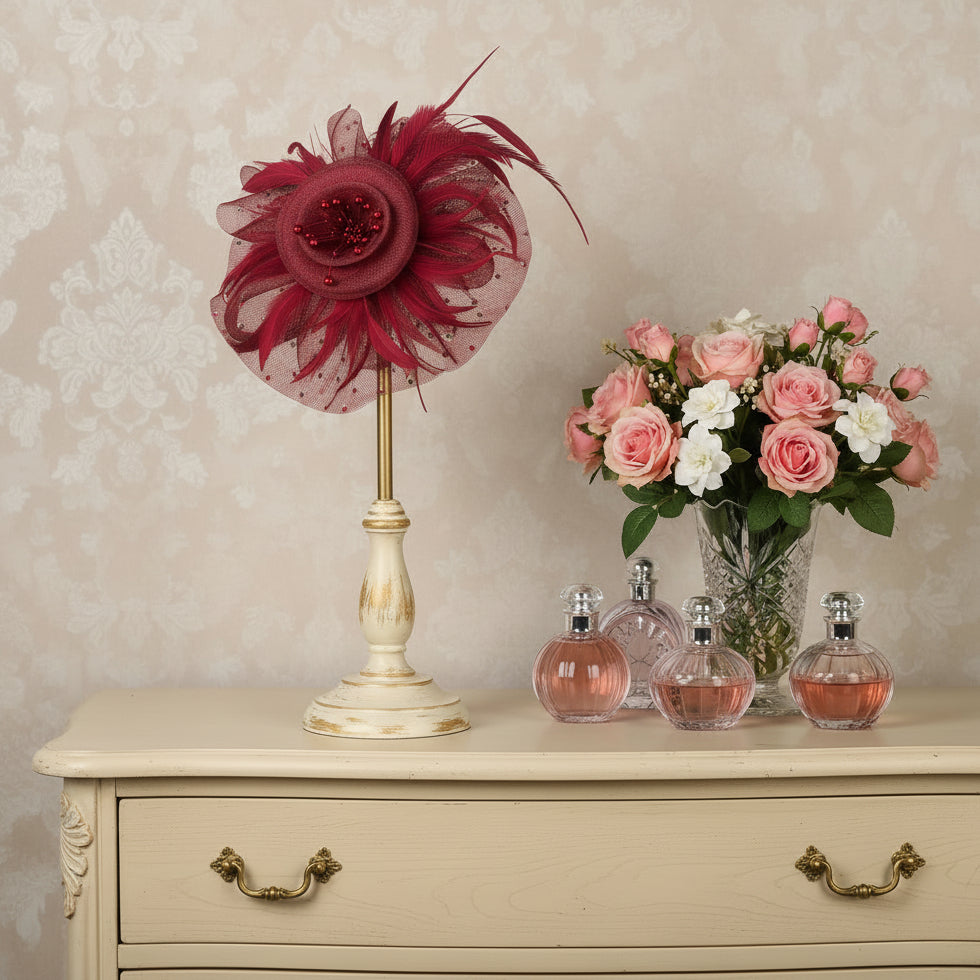 KOKO Mesh Feather Headband Fascinators