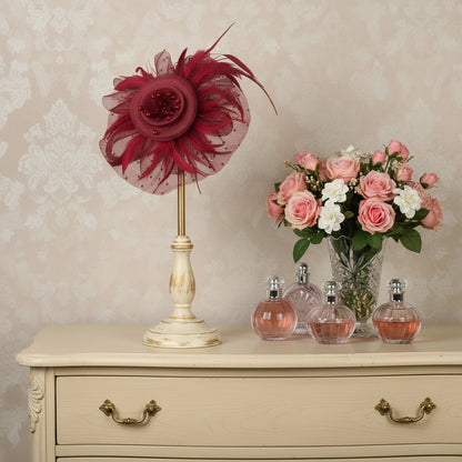 KOKO Mesh Feather Headband Fascinators