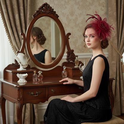 KOKO Mesh Feather Headband Fascinators