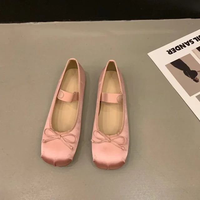 Satin Mary Jane Ballet Shoes