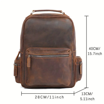 Langley Handmade Cowhide Leather Backpack