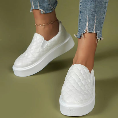 Quilted Platform Trainer Sneakers