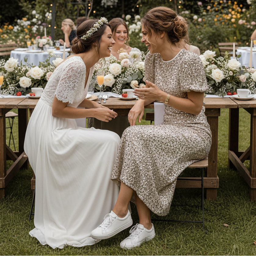 Puff Sleeve Sequin Midi Dress