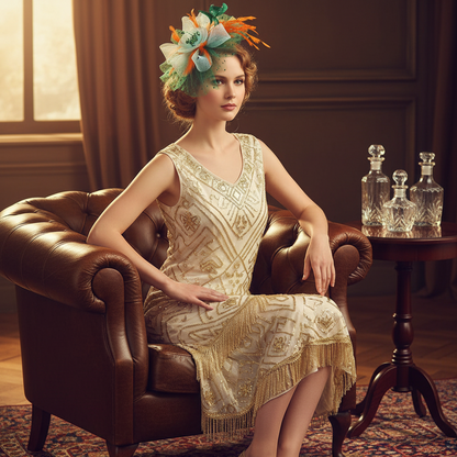 KOKO Mesh Feather Headband Fascinators