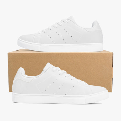 White Classic Low-Top Jensen Leather Sneakers