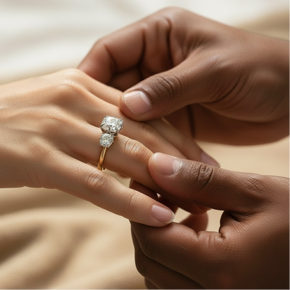 Elegant Classic Synthetic Cubic Zirconia Engagement Ring