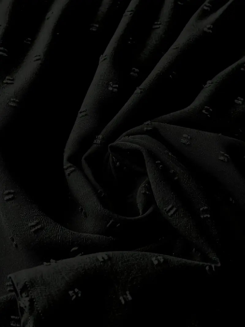 Polka Dot Textured Short Sleeved Blouse Top