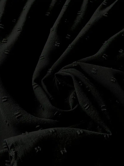 Polka Dot Textured Short Sleeved Blouse Top