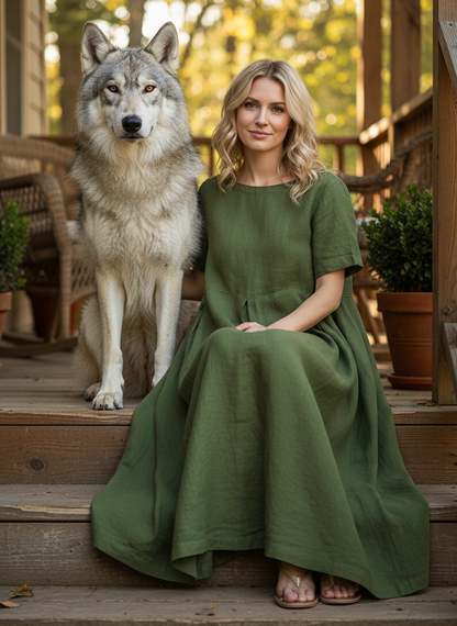 SLPY Linen Maxi Dress