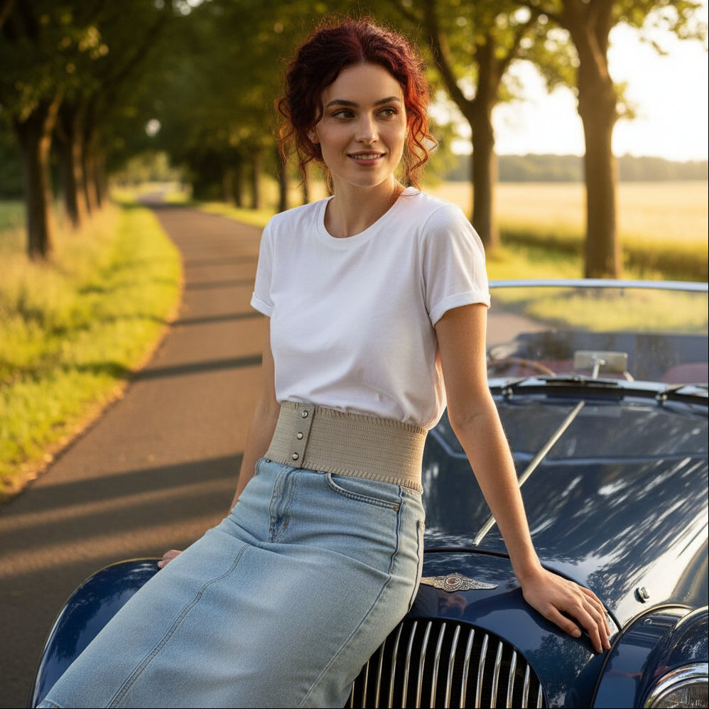 Domed Elastic Wide Belts