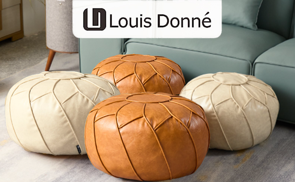 Moroccan Dual Purpose Vegan Leather Ottoman