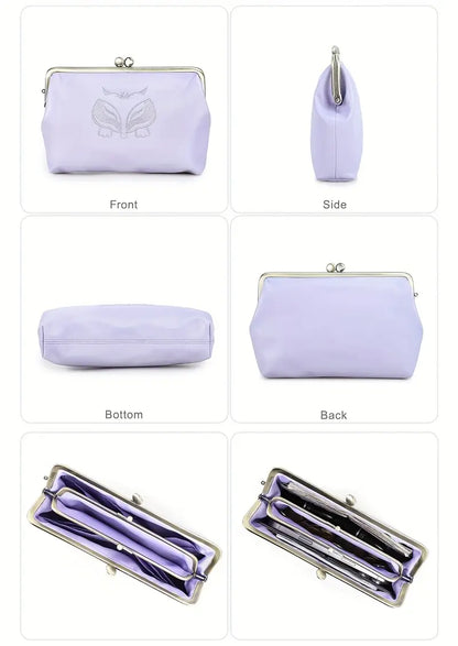 Foxy Genuine Leather Vintage Long Snap Closure Wallets