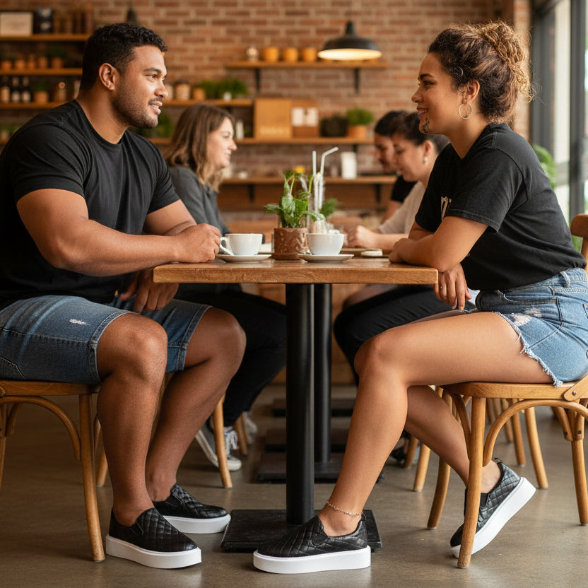 Quilted Platform Trainer Sneakers