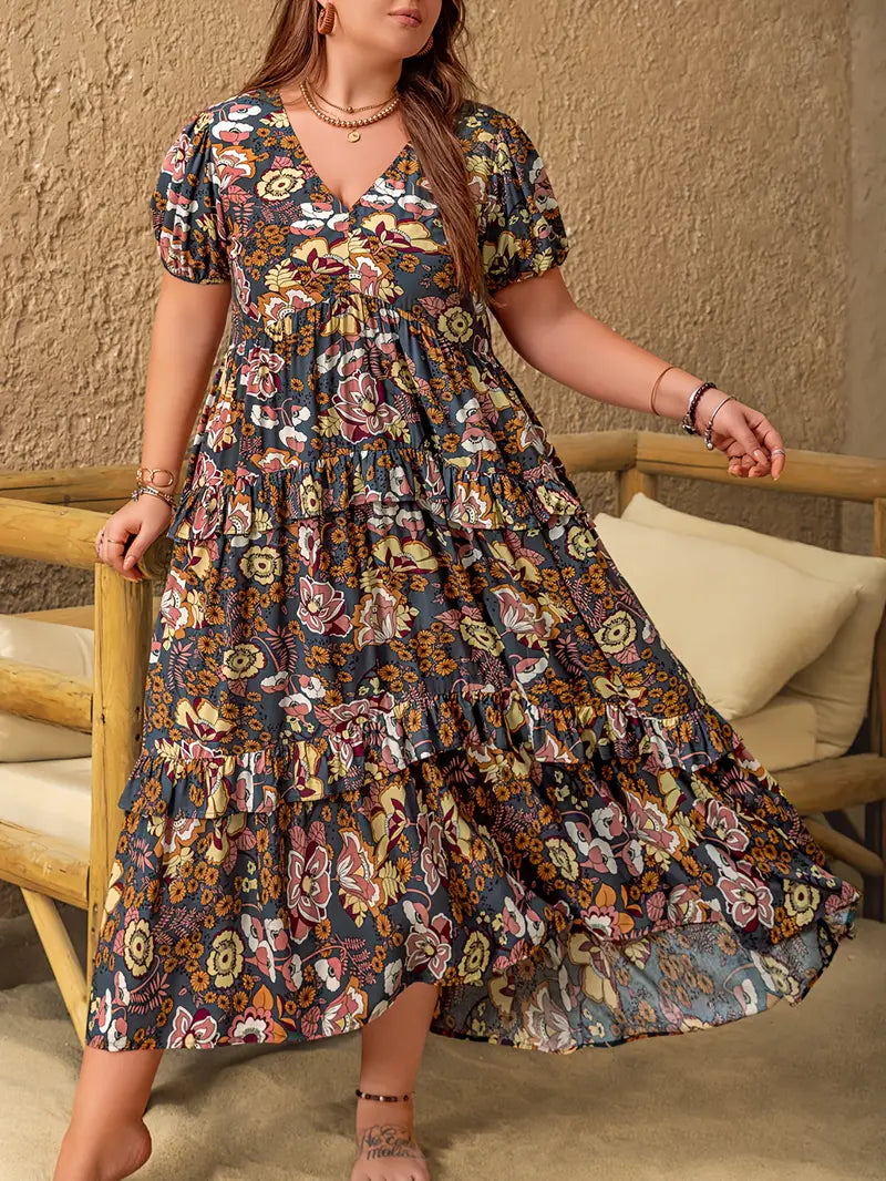 Rustty Dustty Plus Size Viscose Boho Dress