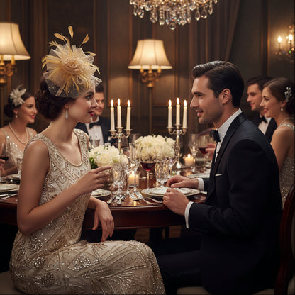 KOKO Mesh Feather Headband Fascinators