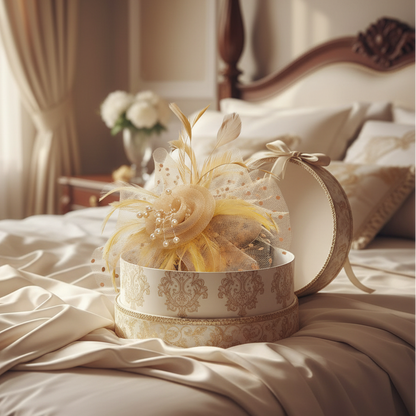 KOKO Mesh Feather Headband Fascinators