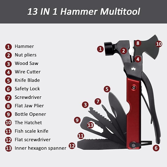 16 in 1 Multitool Hatchet