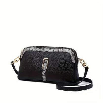 Birkin Inspired Genuine Leather Handbag - Dual Tone Snake Edition