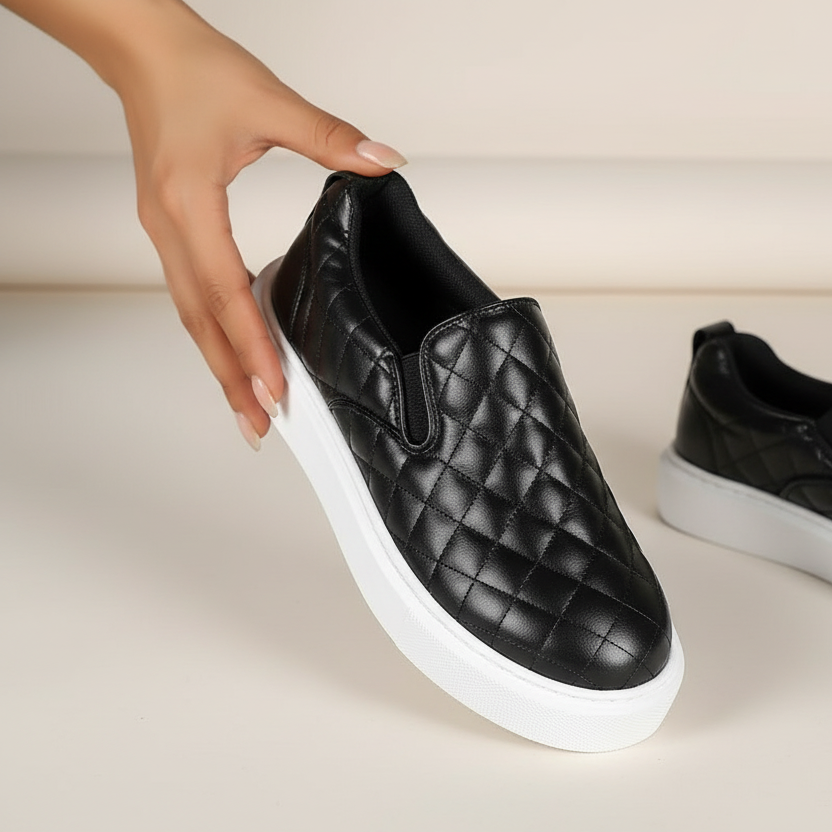 Quilted Platform Trainer Sneakers