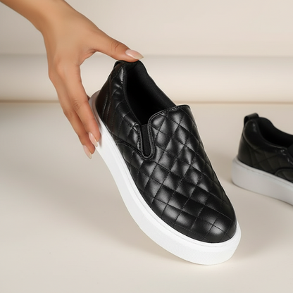 Quilted Platform Trainer Sneakers