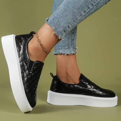 Quilted Platform Trainer Sneakers