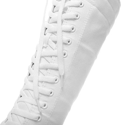 High-Top Canvas Moccasin Sneakers