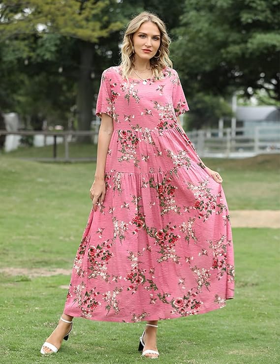 Emma Slip Tiered Maxi Dress