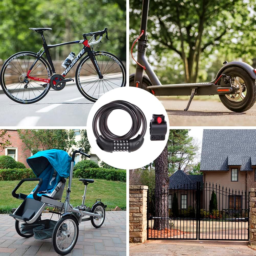 COOLBABY 5 Digit Combination Bicycle Locks