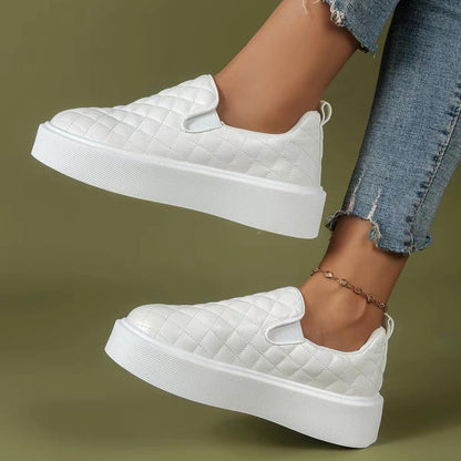 Quilted Platform Trainer Sneakers