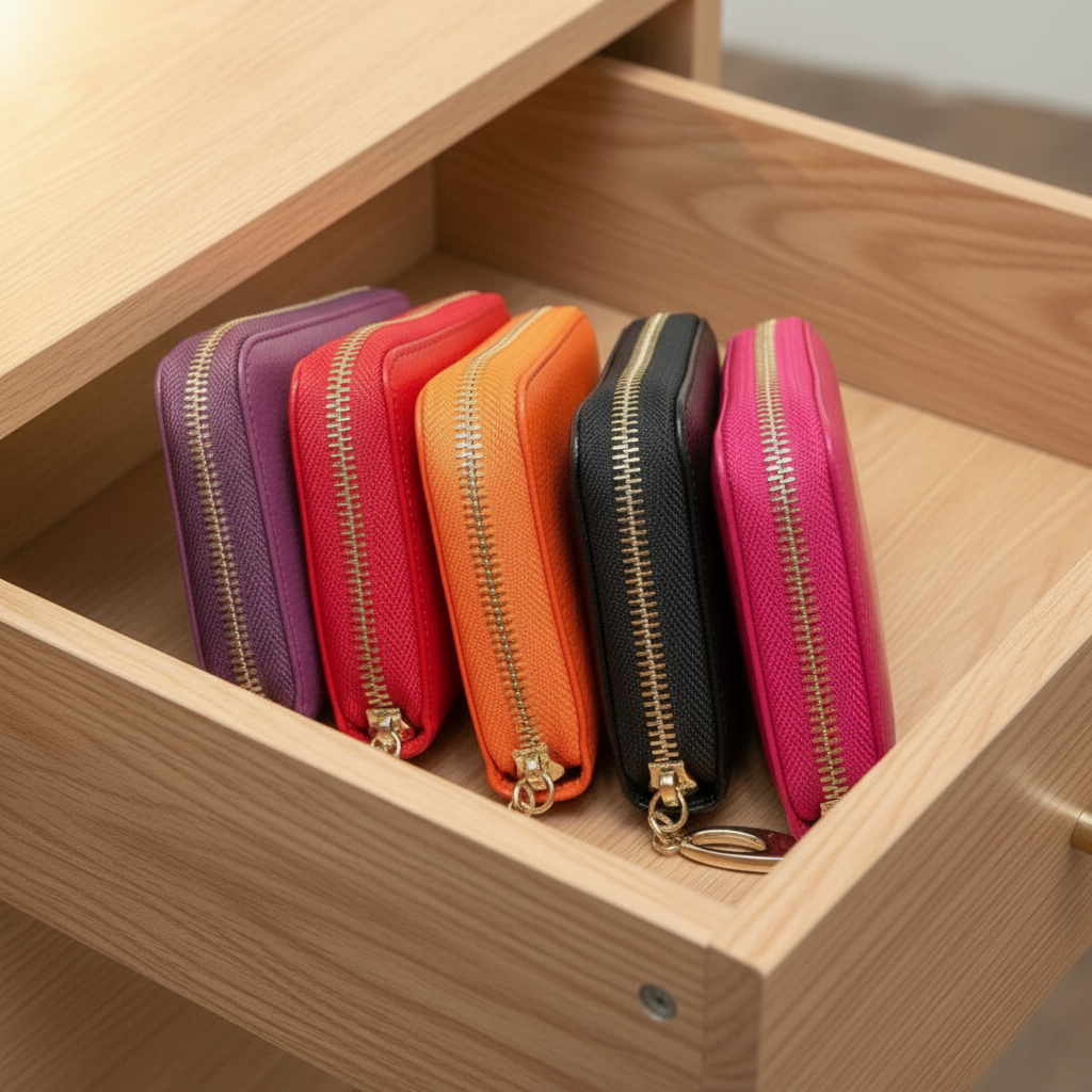 OX KNIGHT Cowhide Leather Multifunctional Zip Wallets