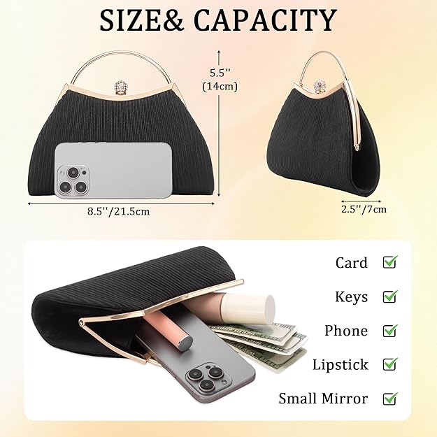 Kiss Lock Clutch Evening Bags