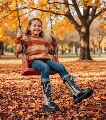 Shimmer Mid-Calf High Martin Boots