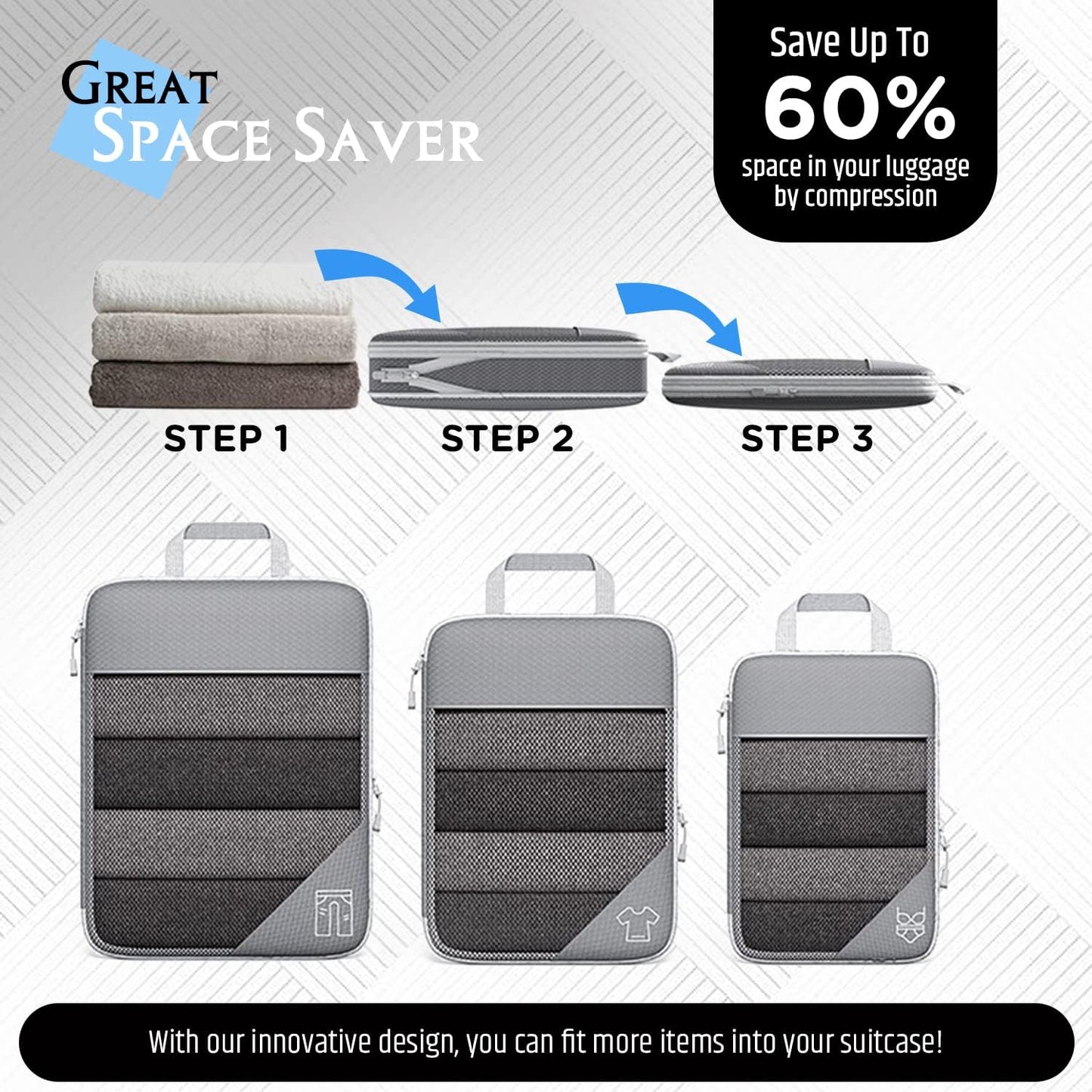 Travel Compression Packing Cubes
