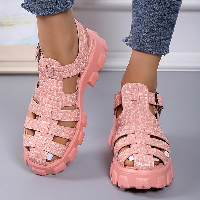 Omeslike Platform Roman Sandals