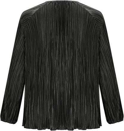 Plus Size Lantern Sleeves Polyester Tops