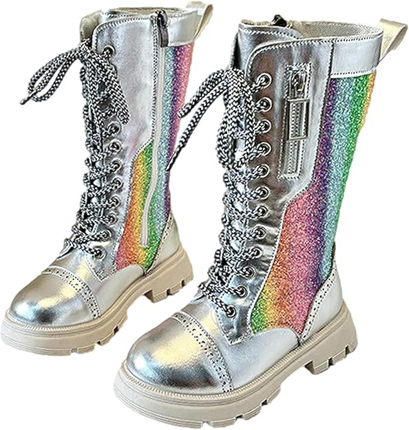 Shimmer Mid-Calf High Martin Boots