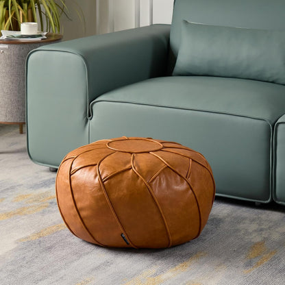 Moroccan Dual Purpose Vegan Leather Ottoman