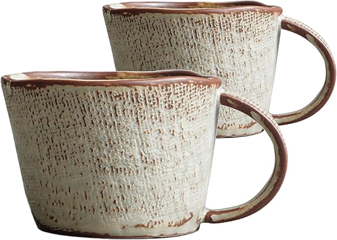 Handcrafted Japanese Pottery Coffee Cup Set