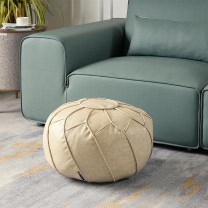 Moroccan Dual Purpose Vegan Leather Ottoman