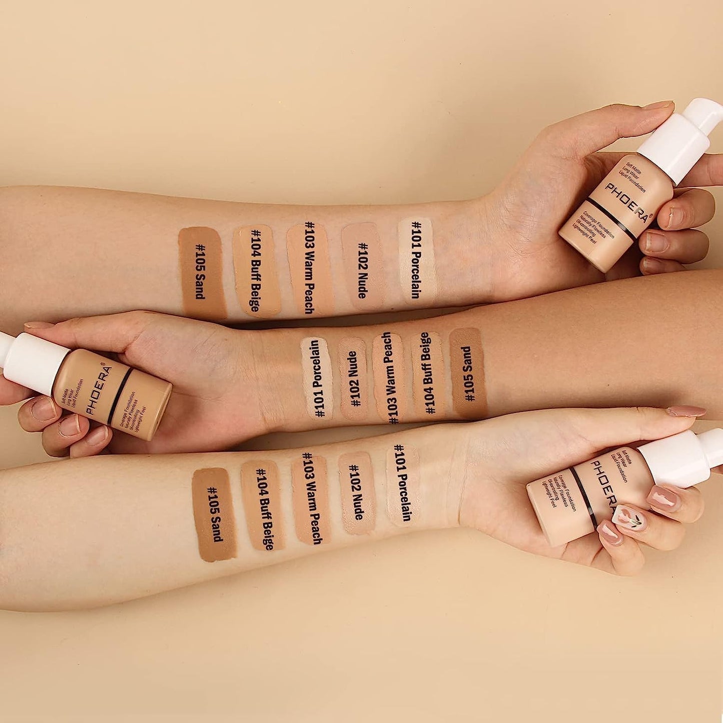 PHOERA Full Coverage Matte Liquid Foundation