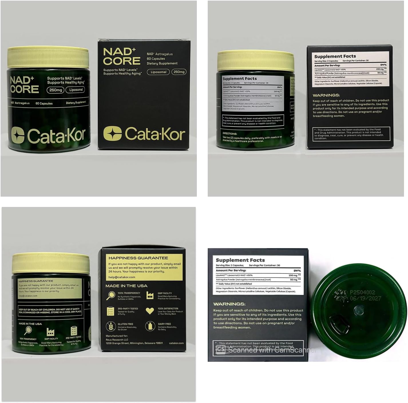 Cata-Kor NAD+ Advanced - NAD Supplement with Resveratrol