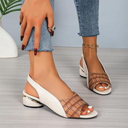 Sophia Peep Toe Vegan Leather Sandals