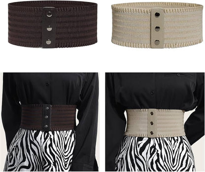 Domed Elastic Wide Belts